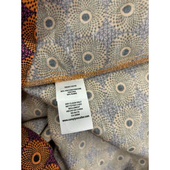 Corey Lynn Calter Women's XS Purple & Orange Floral Elastic/Button Maxi Skirt - Picture 15 of 15